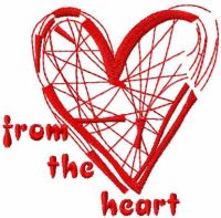 From the heart free embroidery design