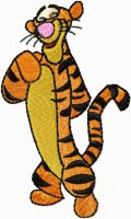 Funny tigger embroidery design