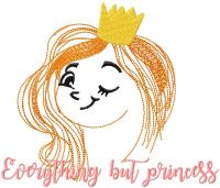 Everything but princess free embroidery design