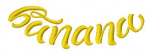 Banana 2 embroidery design