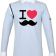 Shirt i love mustache embroidered
