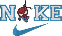 Nike Spiderman logo embroidery design