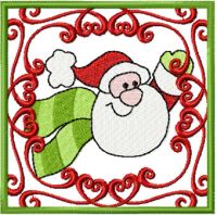 Santa Happy Christmas coming soon embroidery design