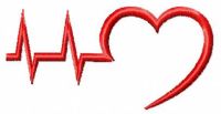 Love heartbeat free embroidery design