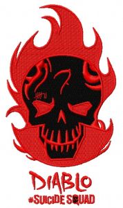 Suicide Squad Diablo embroidery design