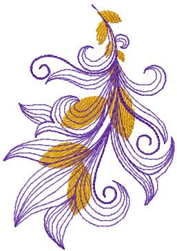 Feather free embroidery design