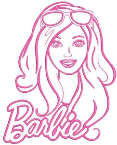 Barbie vacation style embroidery design