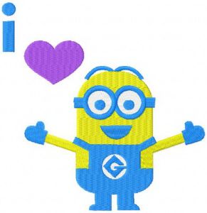 I love Minion embroidery design