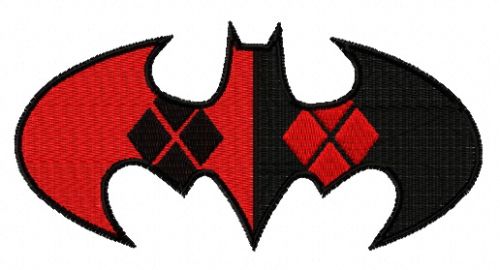 Harley Quinn Batman machine embroidery design