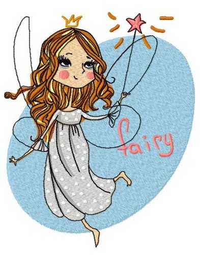 Charming fairy 2 machine embroidery design