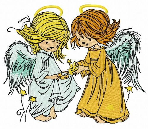 Stars for angels 3 machine embroidery design