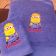Minion design on towel embroidered