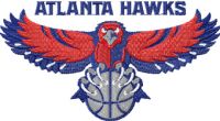 Atlanta Hawks logo embroidery design