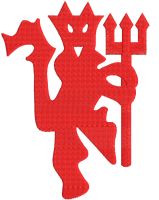 Manchester United Football Club Red Devil Logo embroidery design