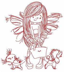 Shopping fairy 2 embroidery design