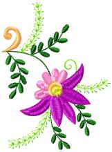 Flowers Small Element 3 embroidery design