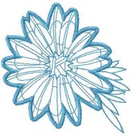 Blue flower free embroidery design 4