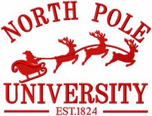 North Pole embroidery design