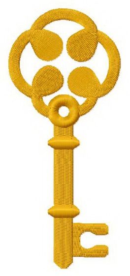Golden key 2 machine embroidery design