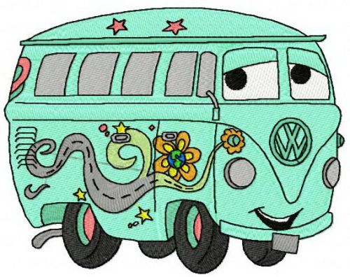 Fillmore volkswagen bus 2 machine embroidery design