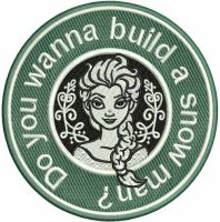 Do you wanna build a snowman? embroidery design