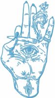Smoking hand embroidery design