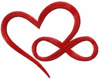 Infinity love free embroidery design 2