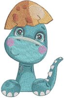 Diplodocus pocket variant embroidery design