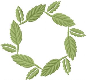 Decoration of leaves embroidery design