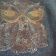 Owl redwork design on bag embroidered