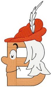 Dr. Seuss alphabet letter B embroidery design