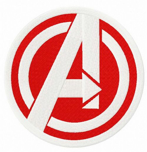 Avengers bright logo machine embroidery design