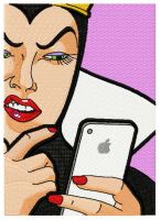 iPhone in fairytale embroidery design