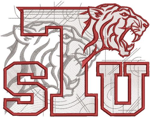 Texas Southern Tigers Custom Logo embroidery design