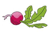 Radish embroidery design