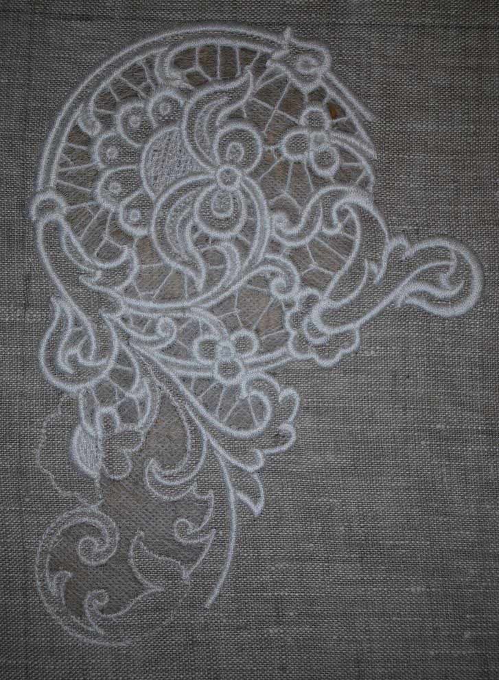 Cutwork machine embroidery design