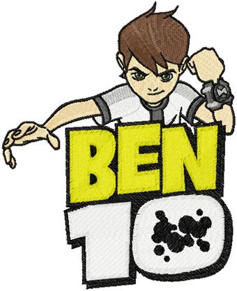 Ben Ten power on machine embroidery desgn