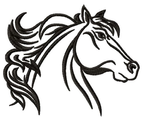 Horse sketch 1 machine embroidery design