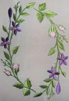 Branch of flowers free embroidery design