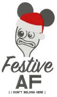 Festive AF embroidery design