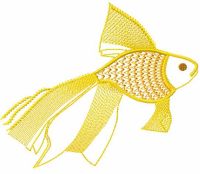 Gold fish 5 embroidery design