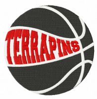 Maryland Terrapins basketball logo embroidery design