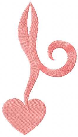 pink heart embroidery design 2
