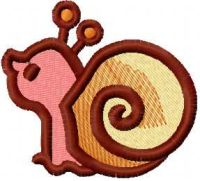 Snail free embroidery design 2