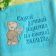 Teddy Bear with chamomile design on towel embroidered