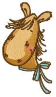 Cute pony embroidery design