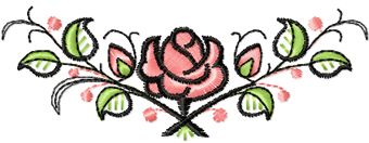 free cute rose machine embroidery design