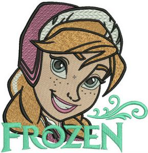 Anna Frozen 3 embroidery design
