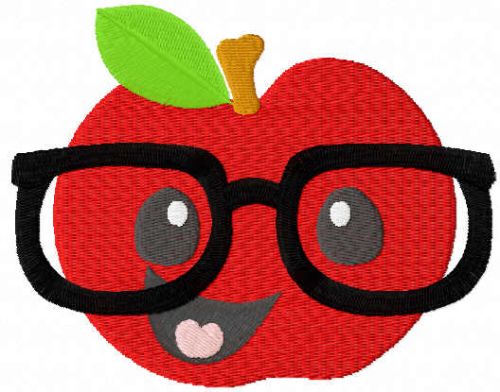 Smart apple free embroidery design