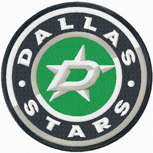 Dallas Stars Hockey logo machine embroidery design